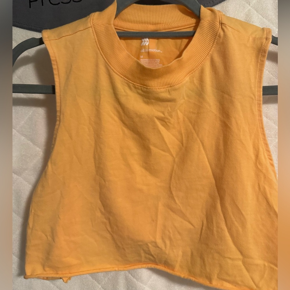 all in motion Yellow Sleeveless Cropped Tank Top